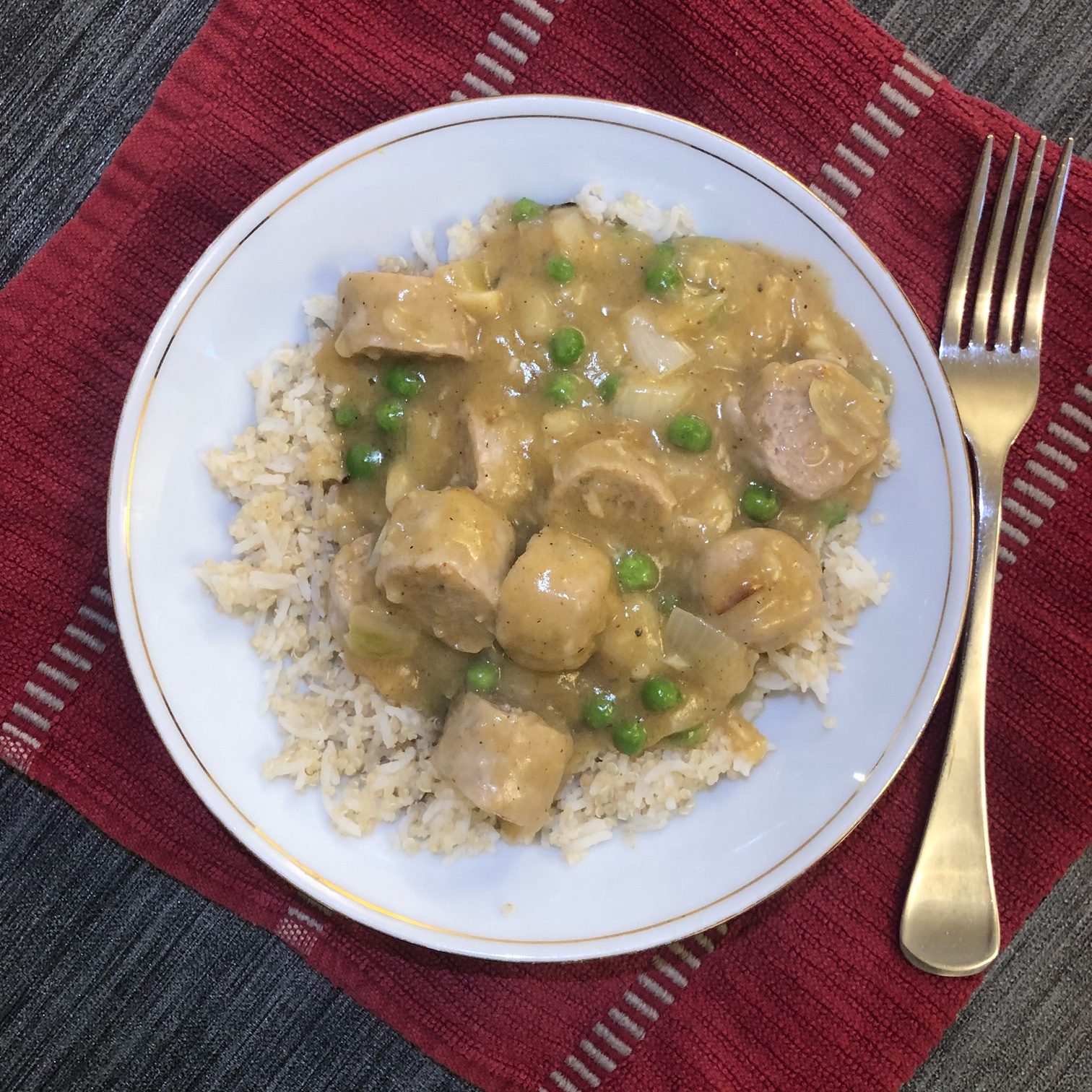 Curried Sausages with Bone Broth